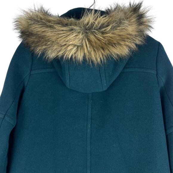 J. Crew Chateau Parka Coat Stadium Cloth Wool Midnight Green Size 4 - Picture 8 of 11